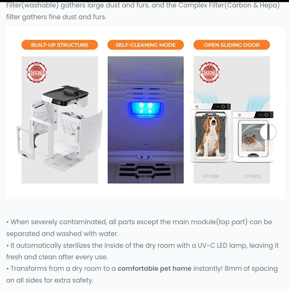 Smart Pet Dryer in White